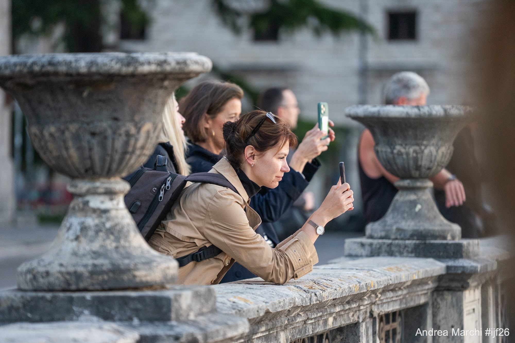People taking photos in Perugia